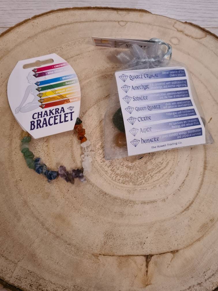 Chakra Crystals and chip bracelet bundle