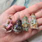 Glass Shaped Mini Spell Jars ~ Protection ~ Self Love ~ Good luck/Abundance ~ Anxiety Relief ~ Intuition/Divination