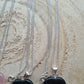 Rose quartz or Black Obsidian Heart Pendant