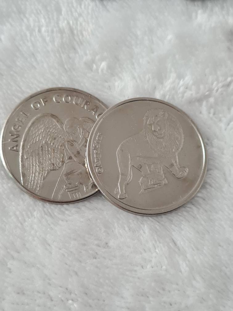 Angel Coin ~ Blessings ~ Courage ~ Courage ~ Hope/Wisdom