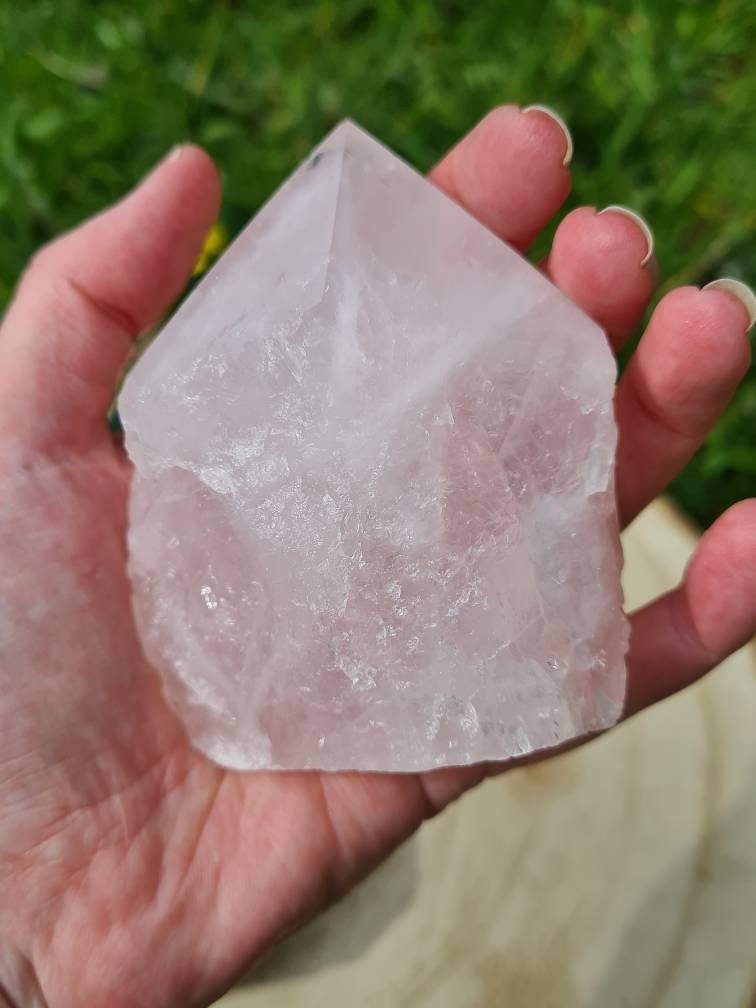 Large Cut base point gemstones ~ Rose Quartz ~ Fluorite ~ Emerald ~ Sodalite ~ Green Aventurine~