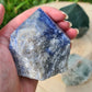 Large Cut base point gemstones ~ Rose Quartz ~ Fluorite ~ Emerald ~ Sodalite ~ Green Aventurine~